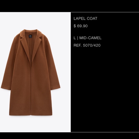 Zara Coat Camel trending - Picture 4 of 4